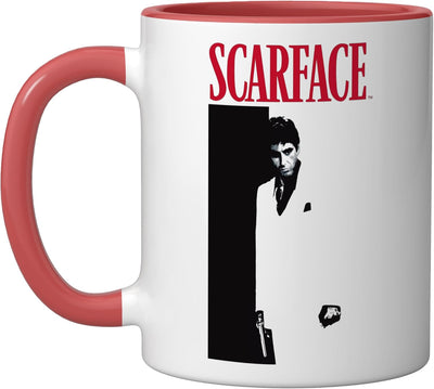 Taza cerámica de película original Scarface roja/blanca