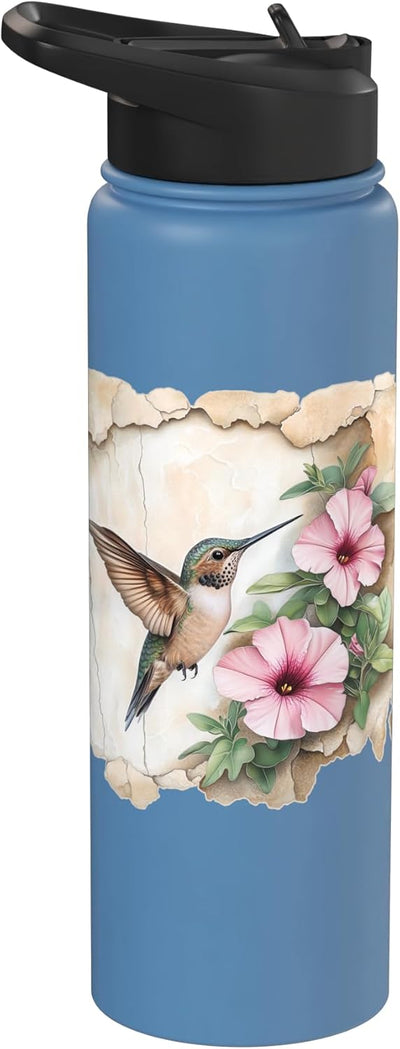 Botella de agua acero inoxidable aislada humbird
