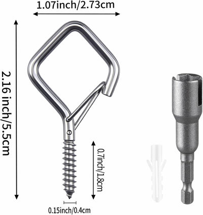 Ganchos acero inox para colgar luces interiores