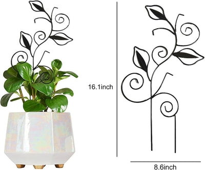 Enrejado jardín metal estacas 6 clips plantas trepadoras negro