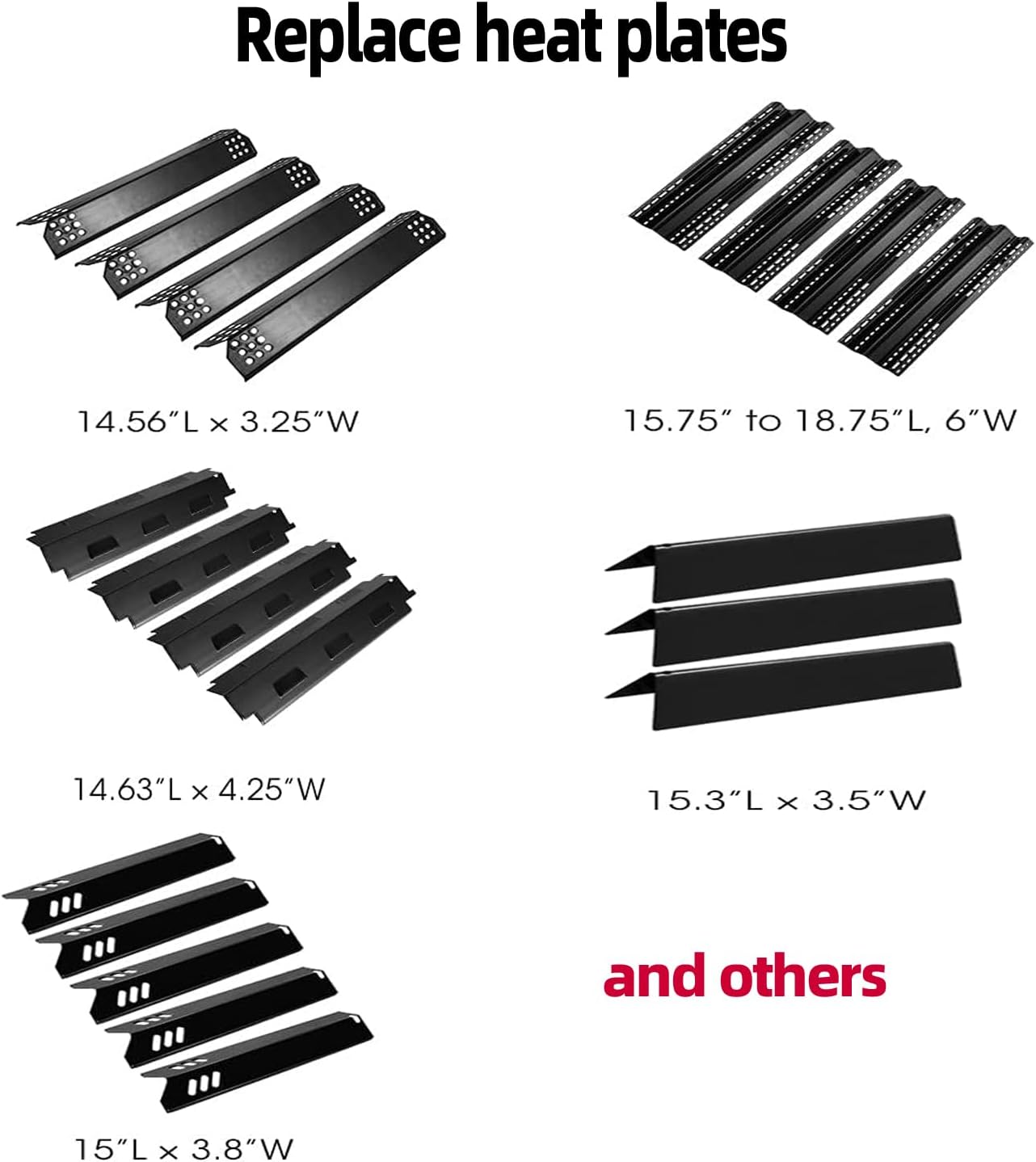Placas térmicas acero inox ajustables 11.75-21pulg