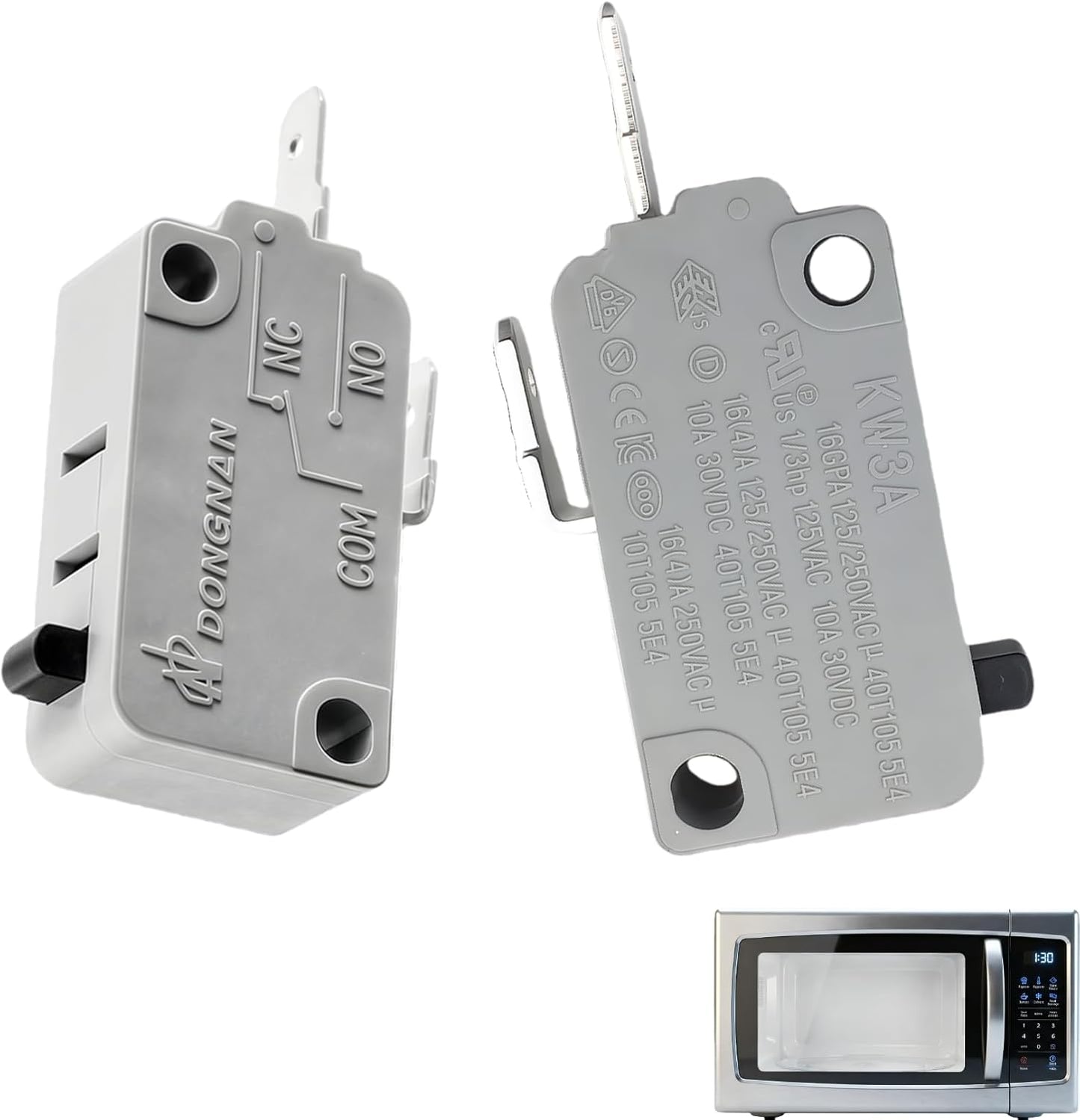 Interruptor de seguridad para puerta de horno microondas paquete de 2
