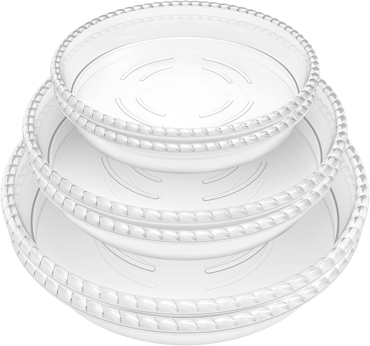 6 Platillos Transparentes para Plantas 6-10pulg Resistente