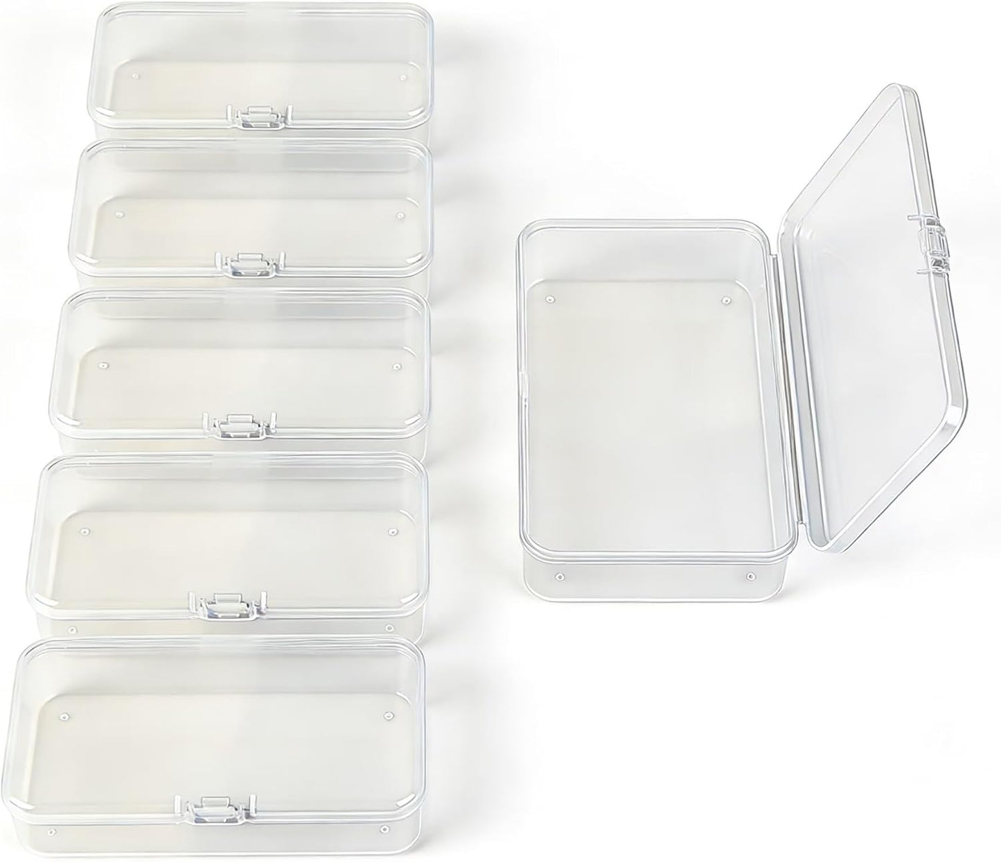 Caja plástica transparente para tarjetas set 6
