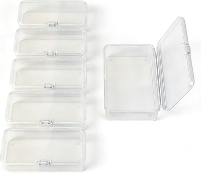 Caja plástica transparente para tarjetas set 6