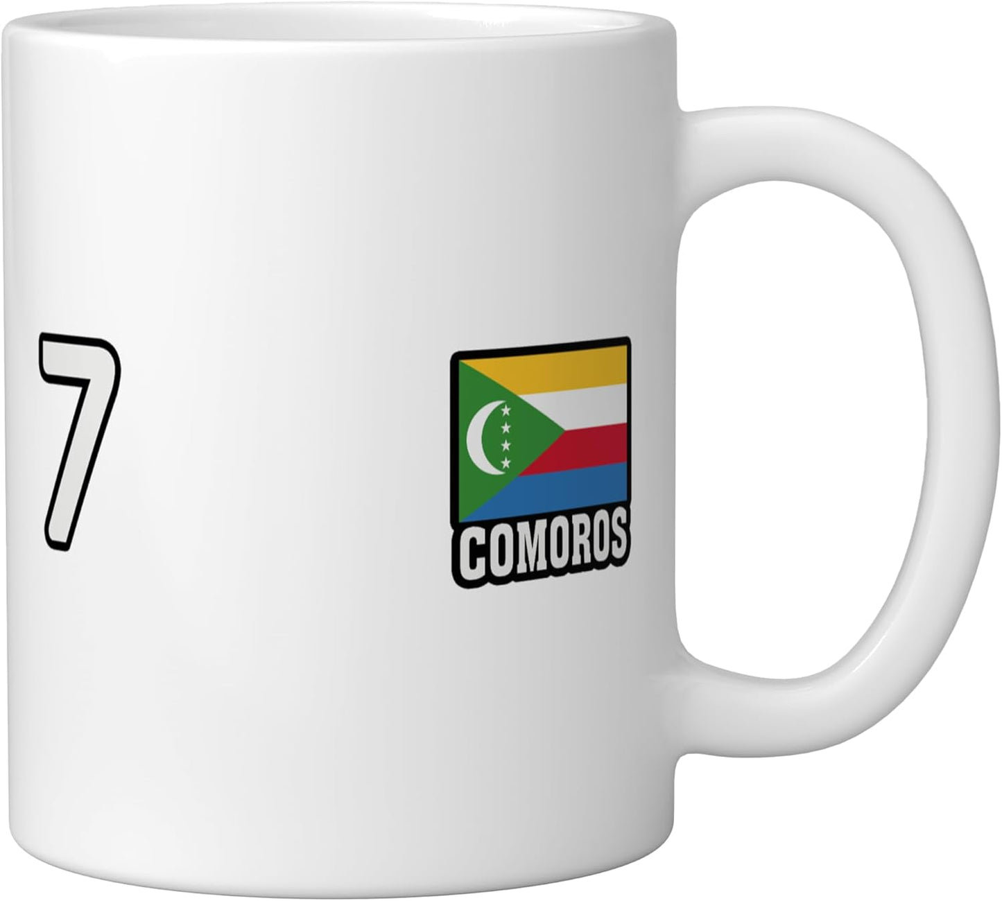 Taza Cerámica Bandera Comoros Blanca