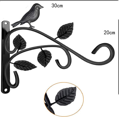 2 Pzas Soporte Plantas Colgantes Acero 12pulg Pared