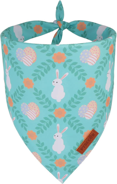 Bandana Pascua perro tela duradera azul grande