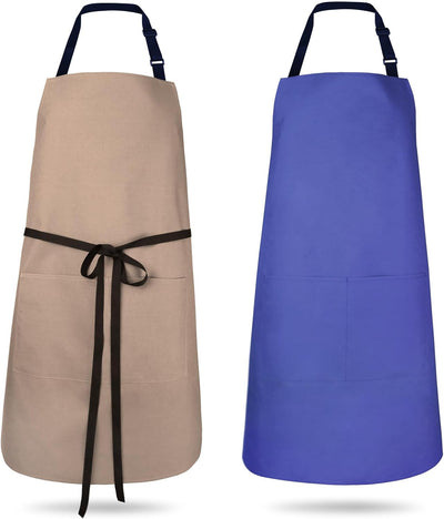 Delantal Chef 2 Pzas Impermeable con Bolsillos Correa Ajustable