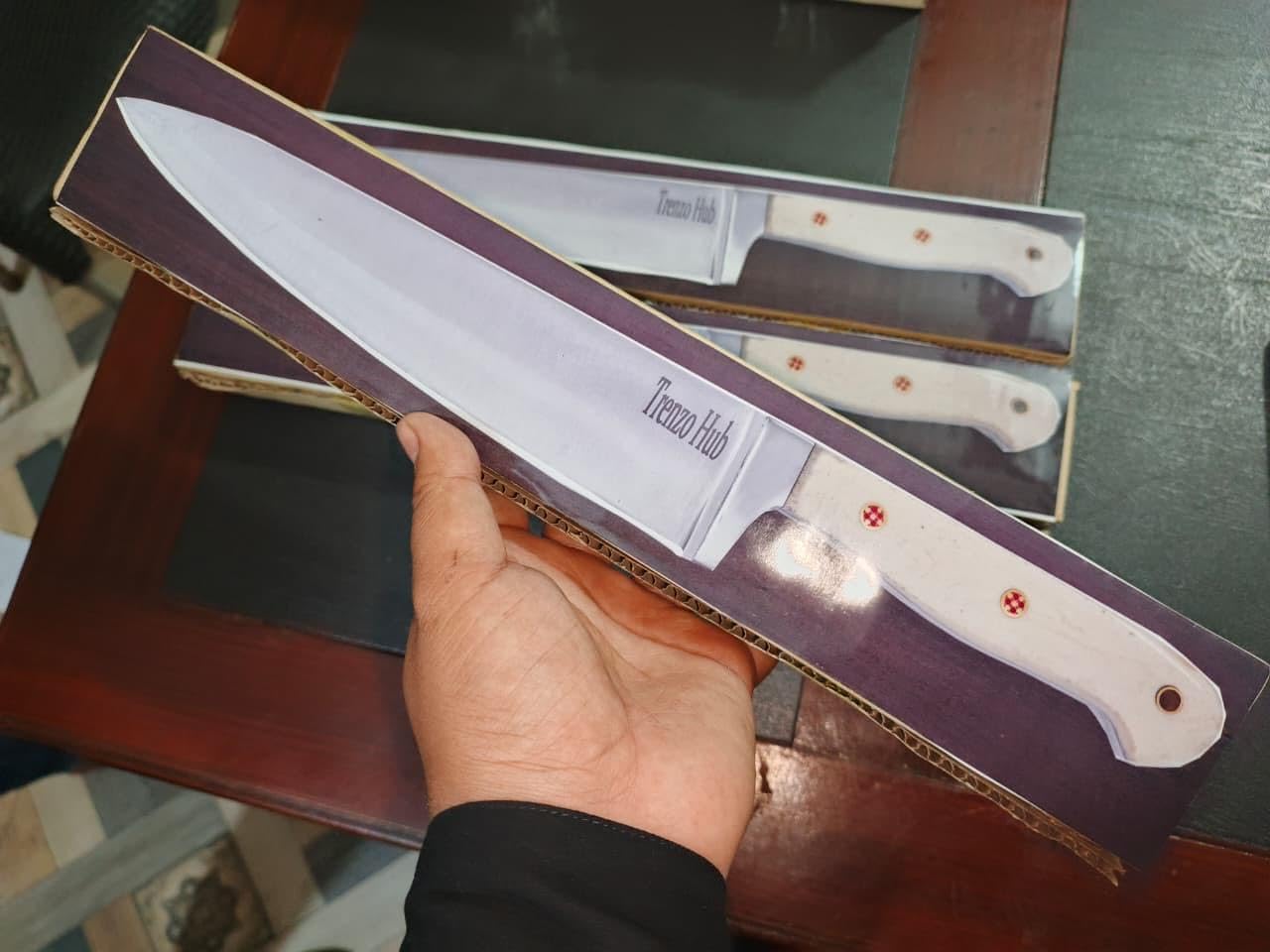 Cuchillo Chef 12.5pulg Acero 1095c Mango Antideslizante