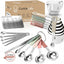 Set 22 Tazas Cucharas Medidoras Jarra Vidrio Exprimidor