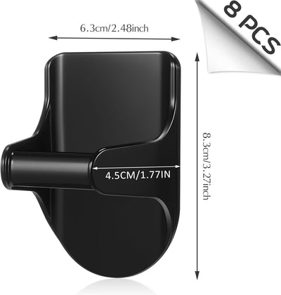 8 Ganchos Adhesivos para Botellas Aerosol Organizador Negro