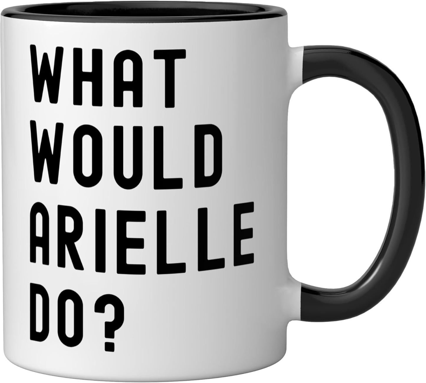 Taza cerámica What Would Arielle Do? Negro/Blanco