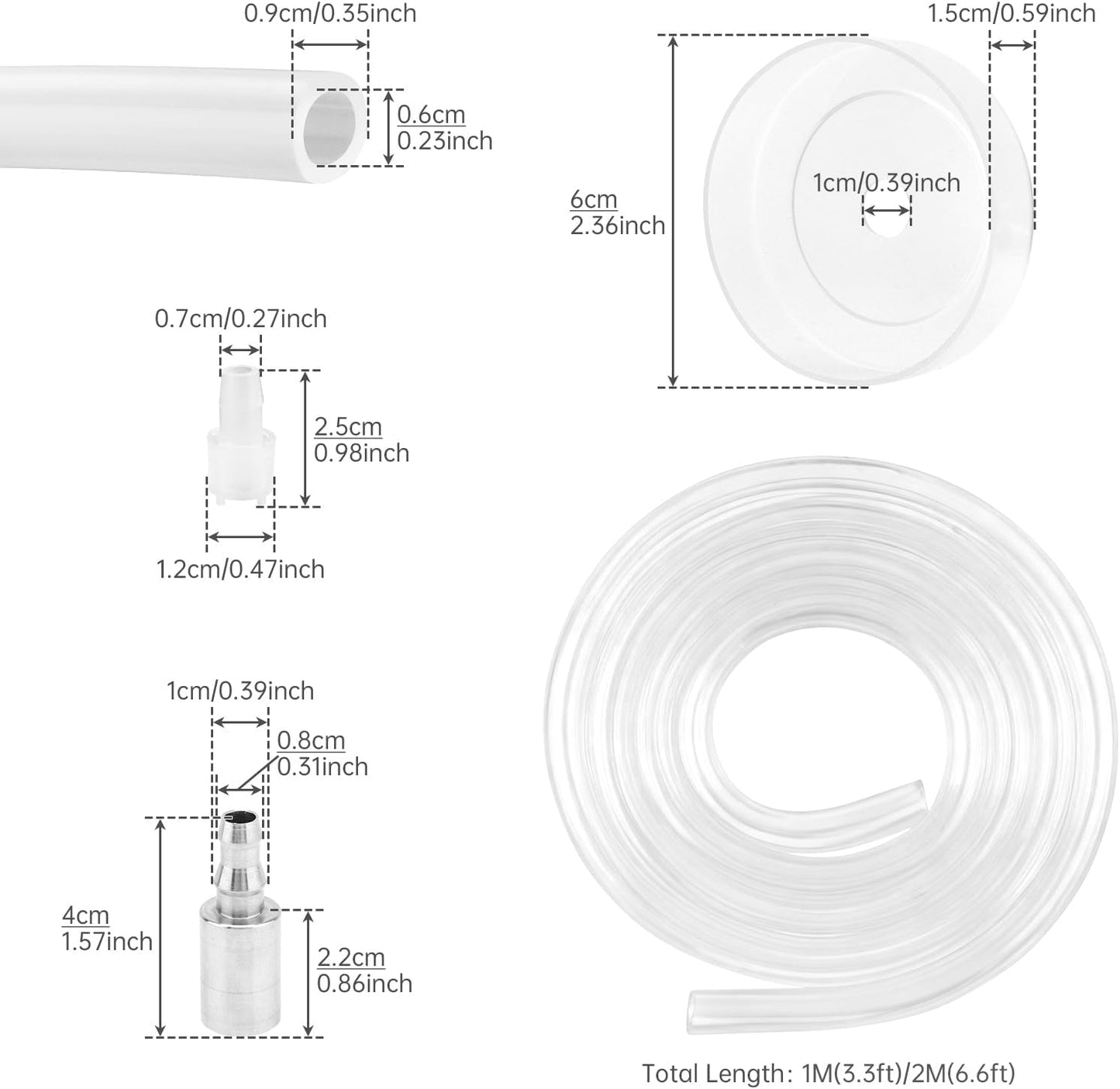 Manguera dispensadora agua 6.6ft silicón para bomba 5gal