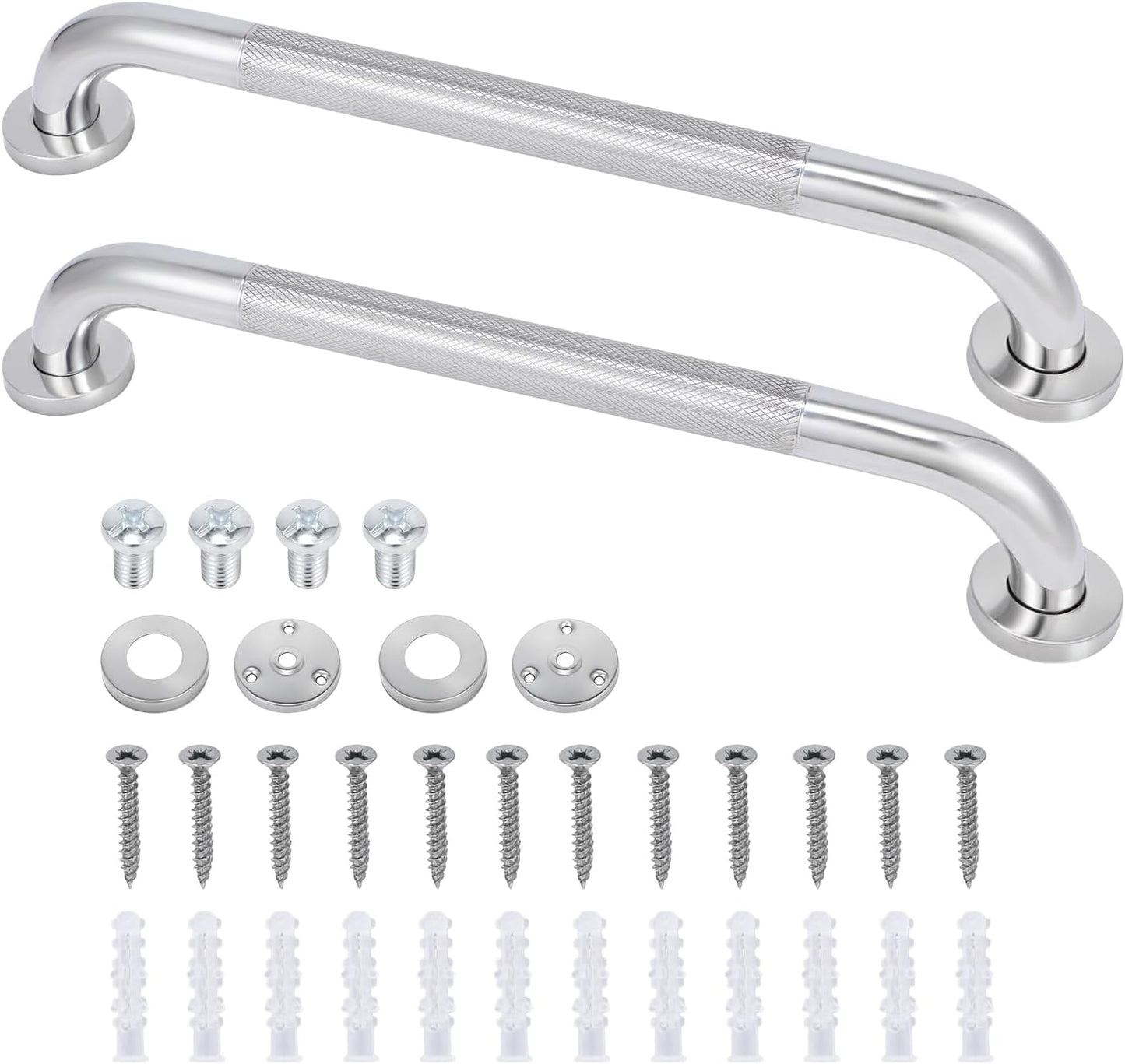 2 Barras Agarre Acero Inox 16pulg Pared Baño