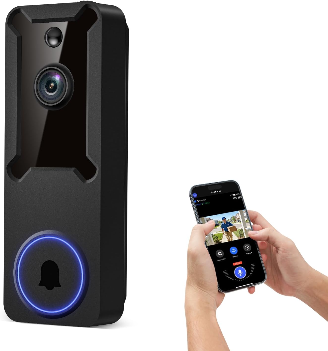 Cámara vigilancia inalámbrica Wi-Fi con audio y visión nocturna