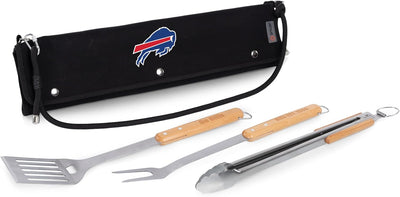 Set 3 Pzas Accesorios Barbacoa Madera Haya