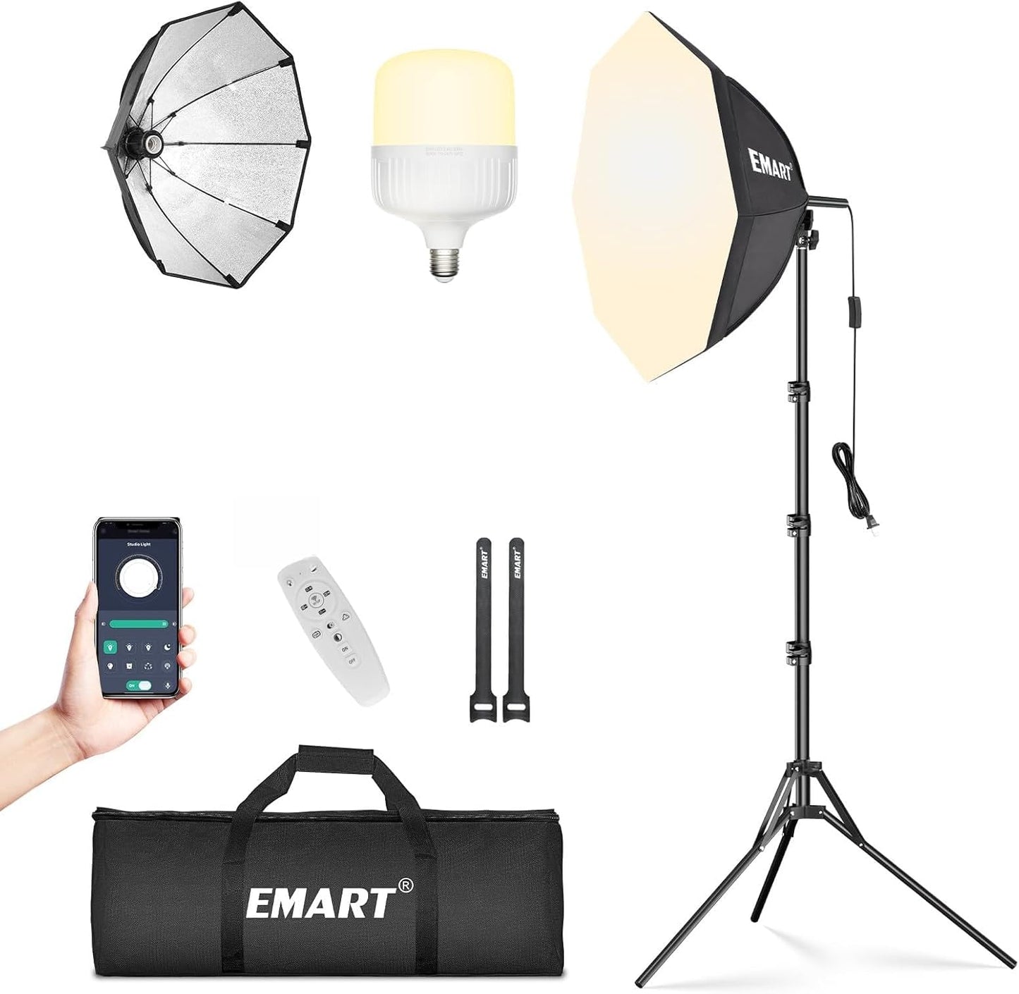 Softbox LED 50W 20x20pulg para retrato estudio
