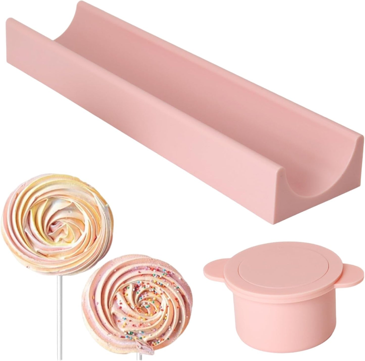 Juego moldes circulares tartas con bandeja y palitos