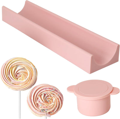 Juego moldes circulares tartas con bandeja y palitos