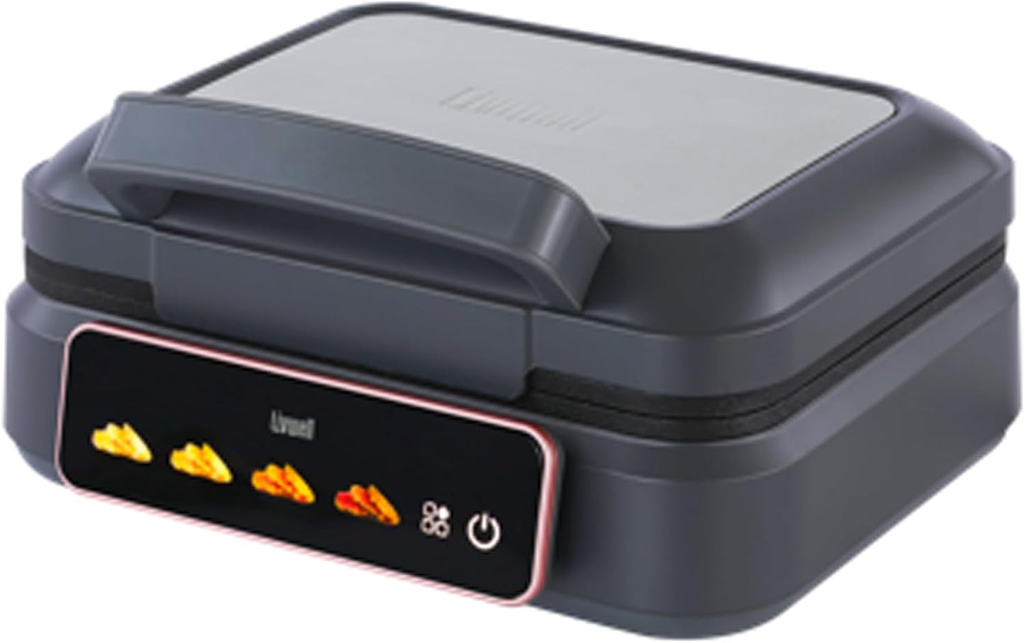Máquina gofres Smart Touch 4x8pulg con placas antiadherentes gris