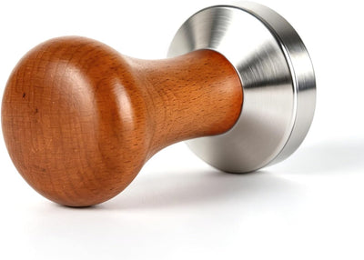 Tamper Espresso 51mm Madera Nogal Acero Inox