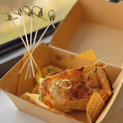 800 Pinchos Bambú 3.5pulg para Frutas y Aperitivos