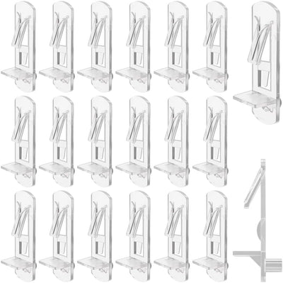 Soporte estantería plástico transparente set 20