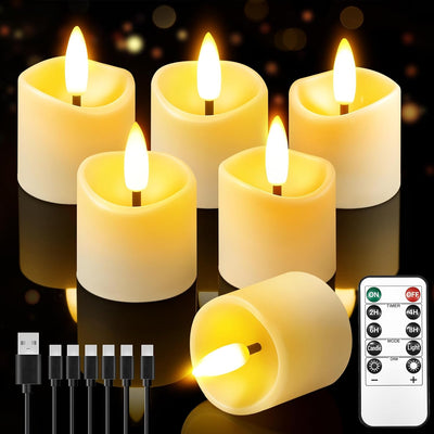 Velas recargables LED temporizador remoto 1.5x2pulg bodas fiestas