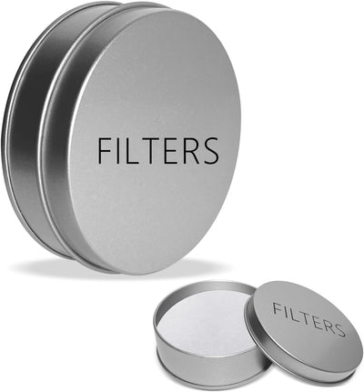 Soporte para filtro de café AeroPress de viaje, lata metálica con tapa a prueba de humedad