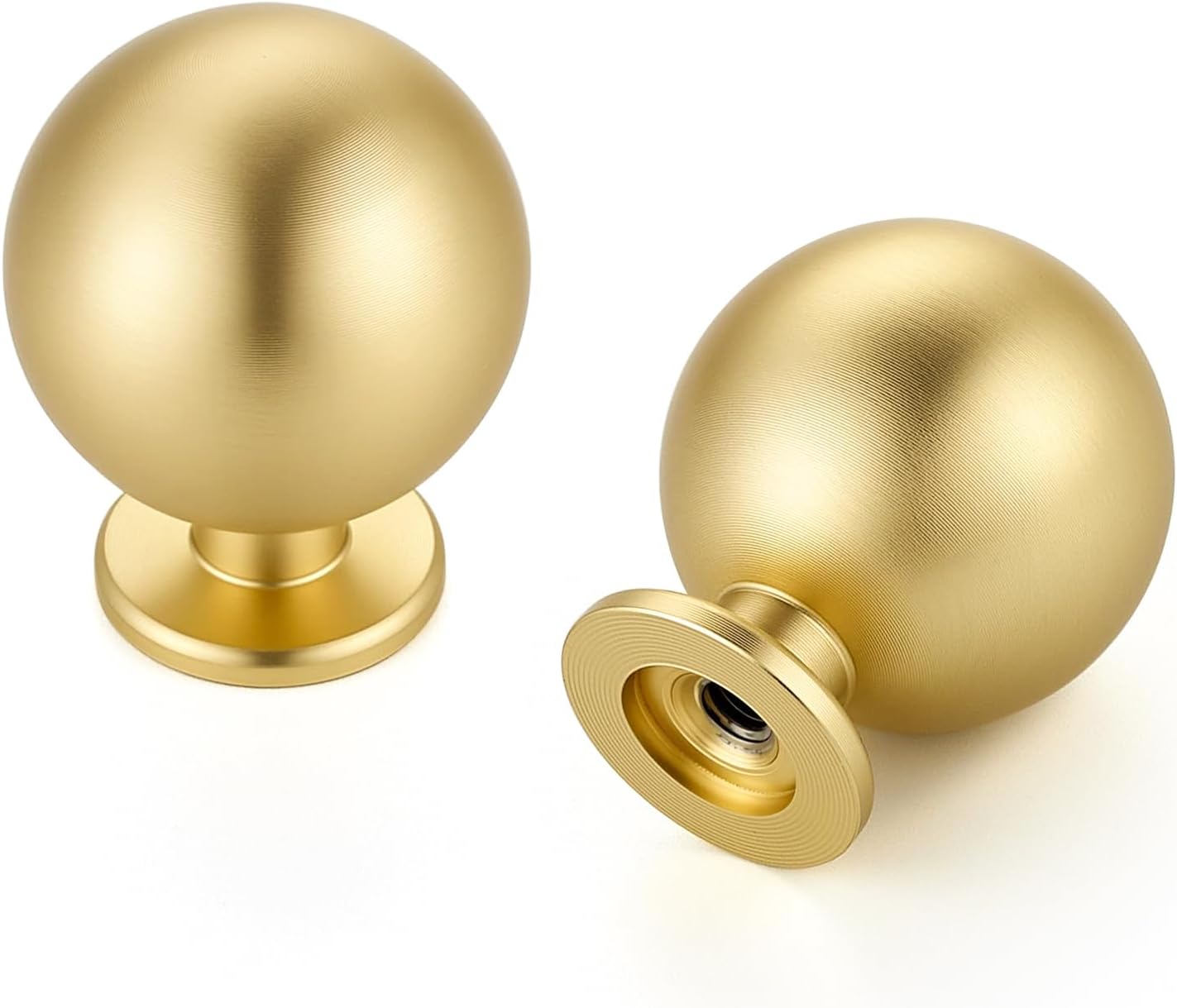 12 Pomas Doradas Cepilladas para Cajón Bola 1pulg