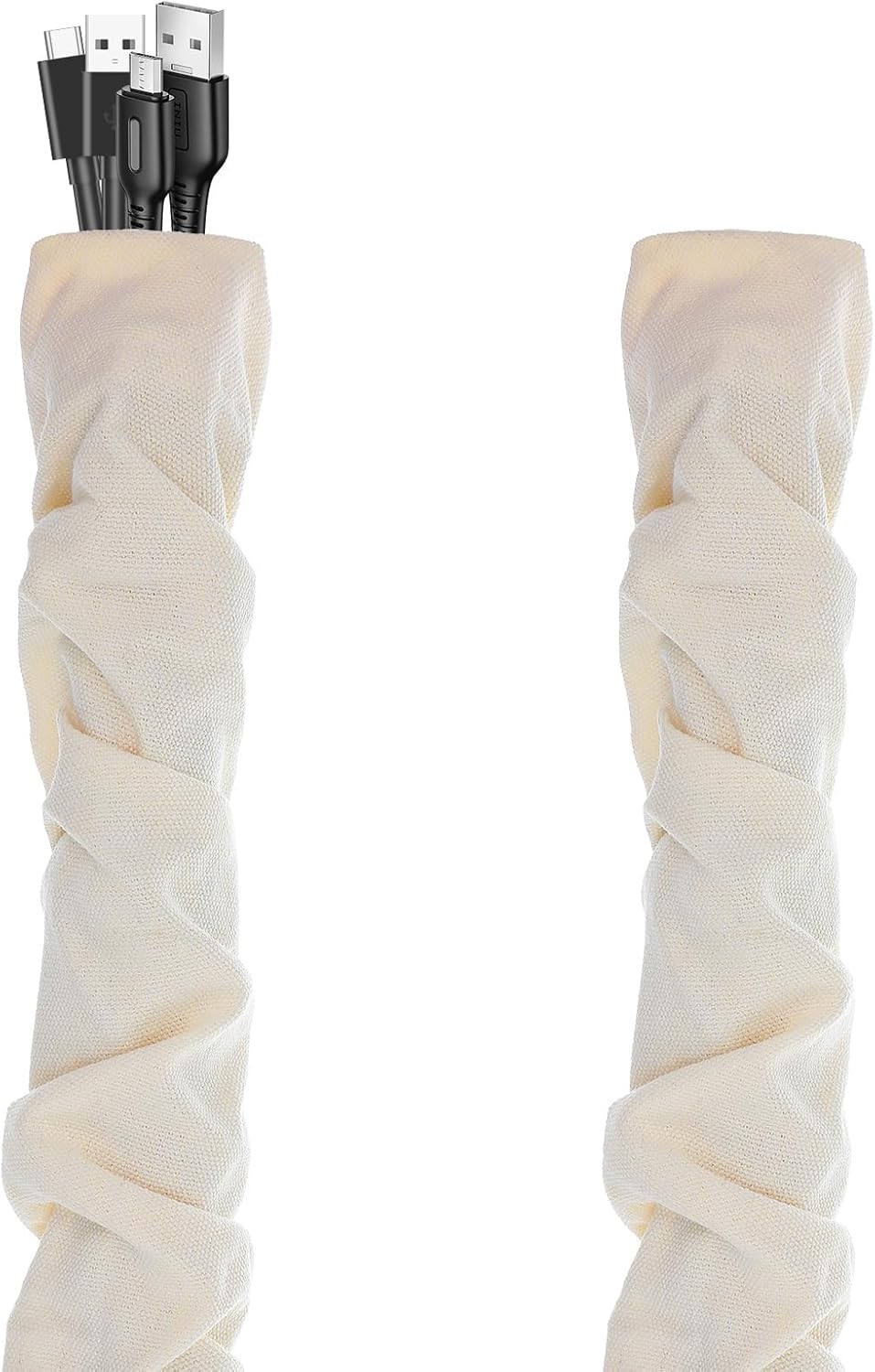 Fundas tela cables 6ft para lámparas color beige