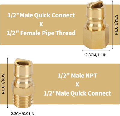 Kit conexiones gas natural 1/2pulg latón macizo antipolvo