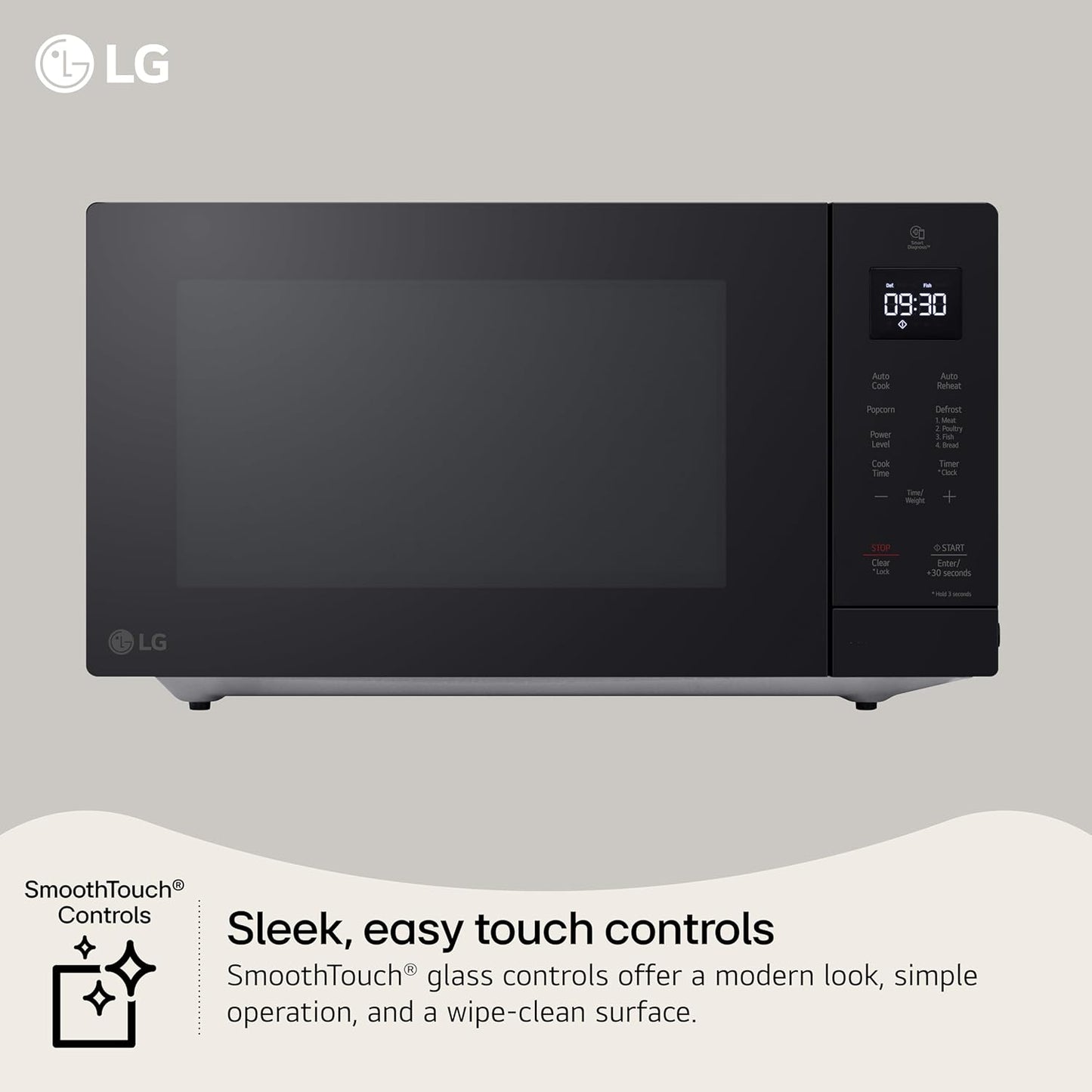 Microondas para encimera LG 900W interior EasyClean negro