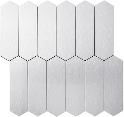 Hoja metal cepillado 12x12pulg para azulejos cocina baño