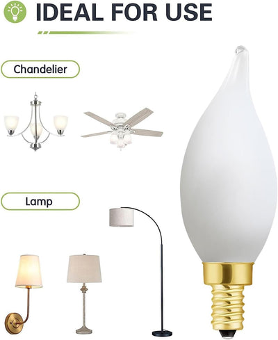 Bombilla LED E12 4W 2700K luz cálida paquete 6