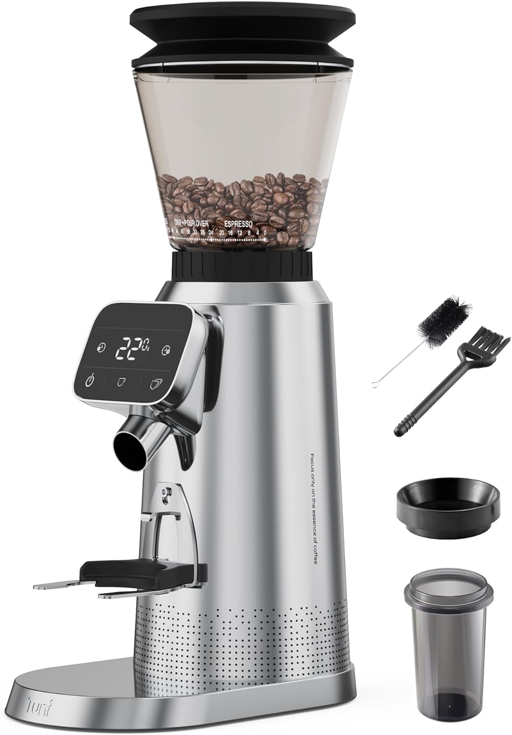 Molinillo café cónico 70 ajustes con temporizador LED