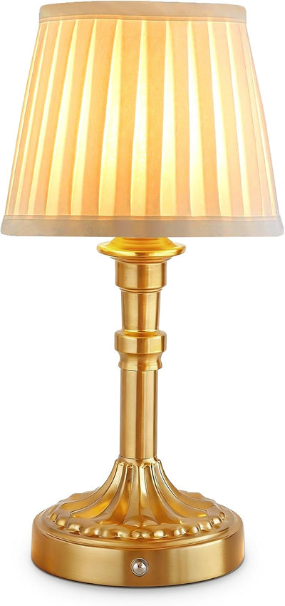 Lámpara mesa inalámbrica LED recargable bronce
