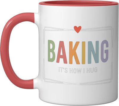 Taza Cerámica Roja y Blanca Frase Cocina Divertida