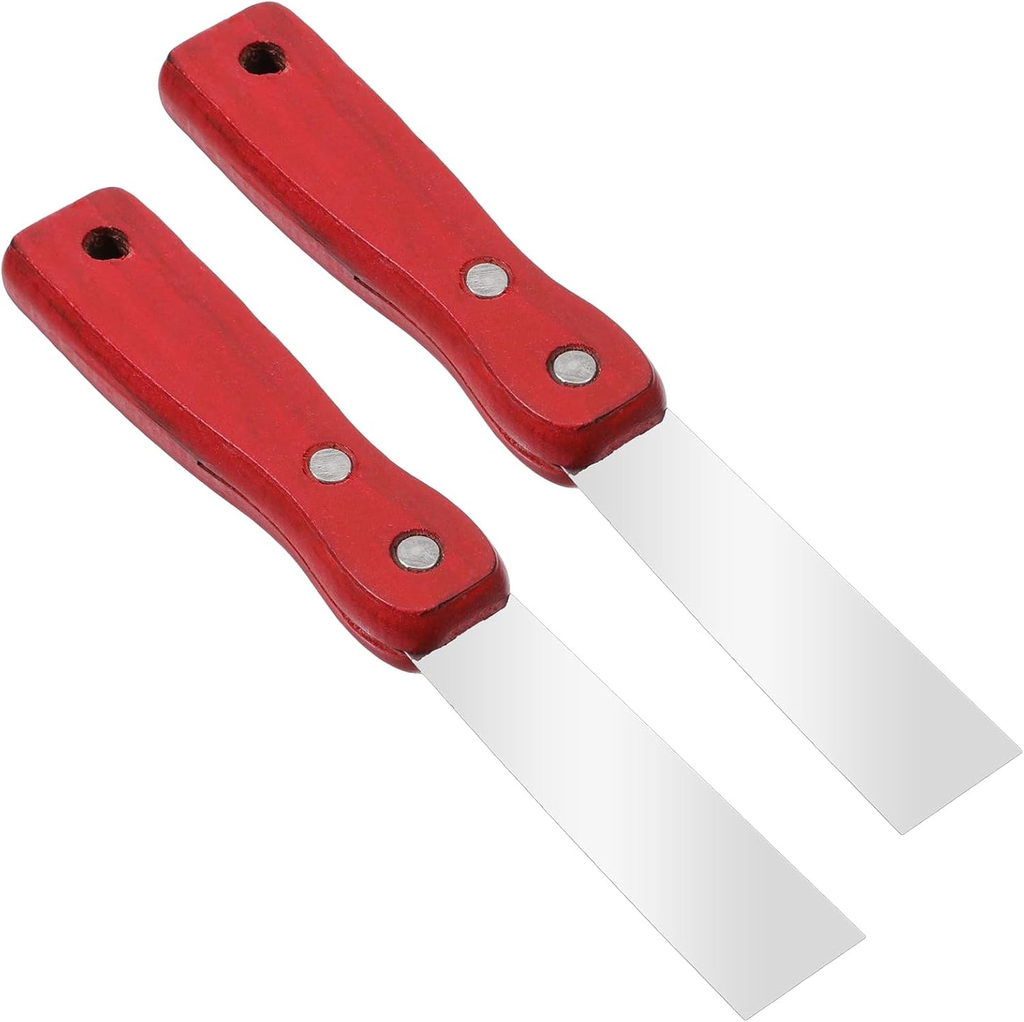 2 Pzas Cuchilla Espátula 1pulg Metal Flexibles para Yeso Paredes