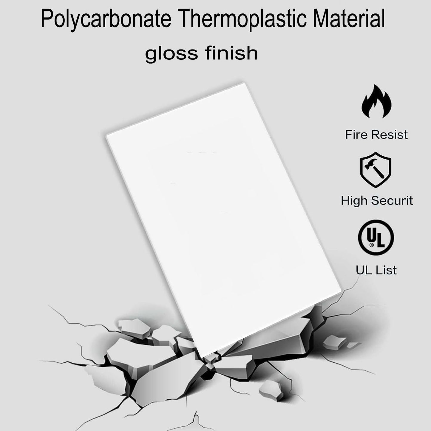 Placas interruptor enchufe termoplástico sin tornillos blanca set 8