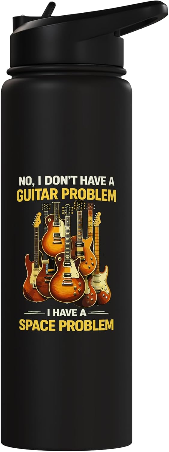 Botella de agua aislada acero inoxidable guitarra eléctrica