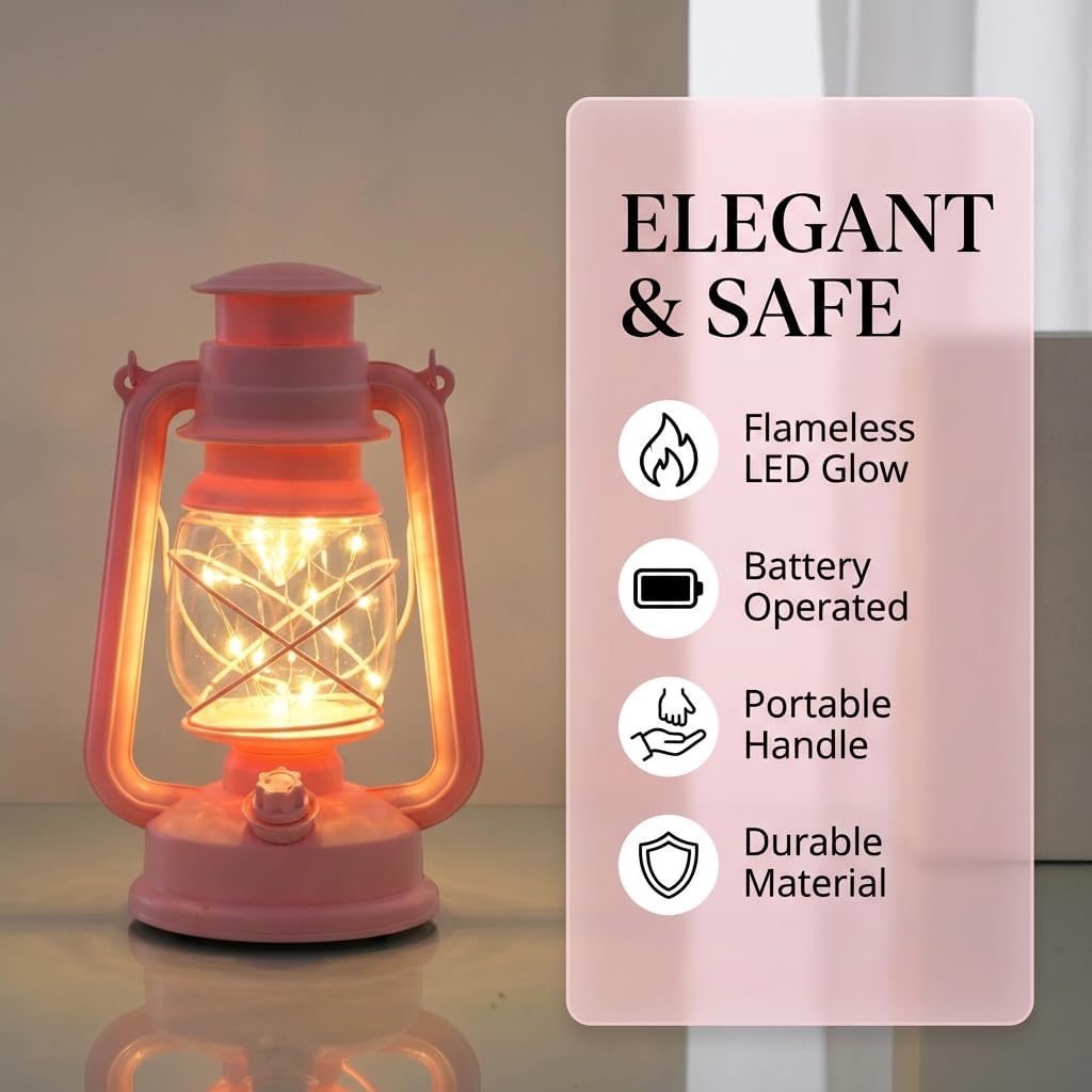 Faroles LED cálidos para interiores y jardín con pilas