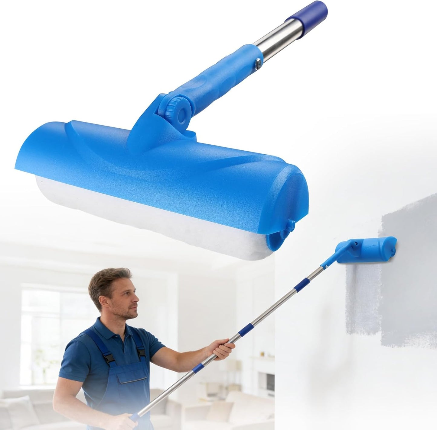 Rodillo pintura techo 6pulg escudo poste ajustable sin salpicaduras