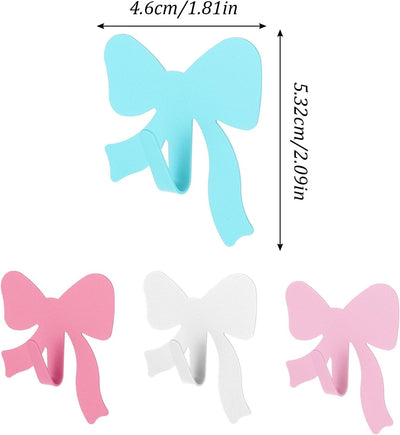 8 Pzas Ganchos Decorativos Metal Adhesivo para Puerta y Habitación