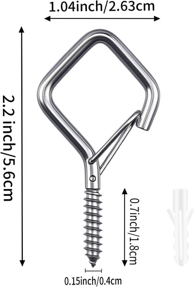 Ganchos acero inox 304 para plantas y decoración