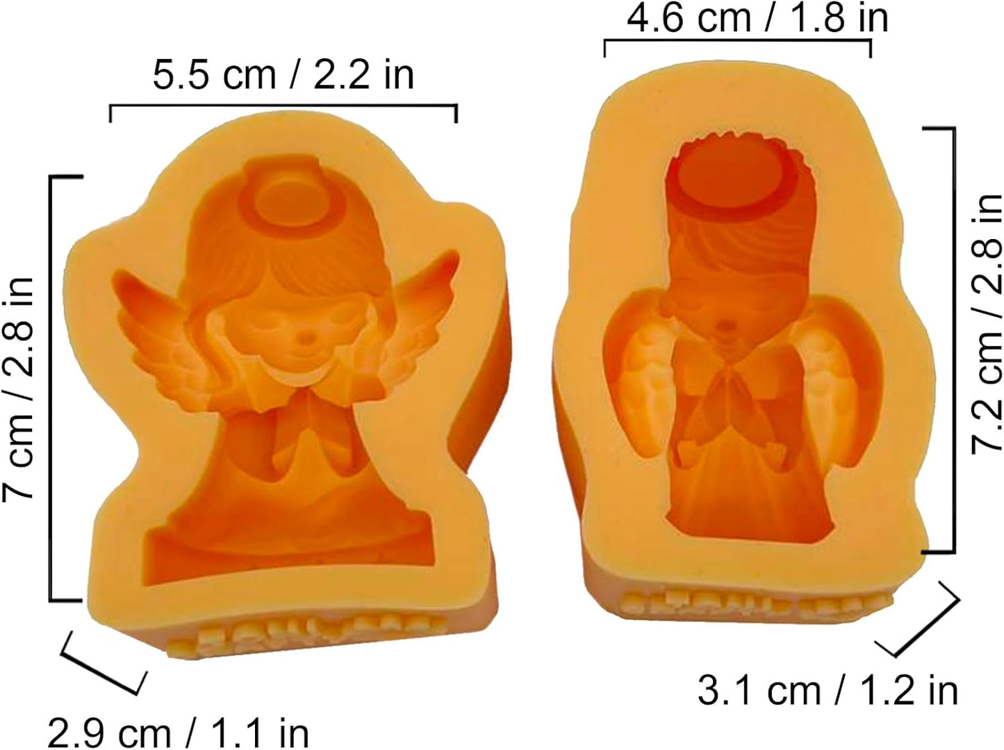 Moldes de velas de ángel de silicona para bricolaje