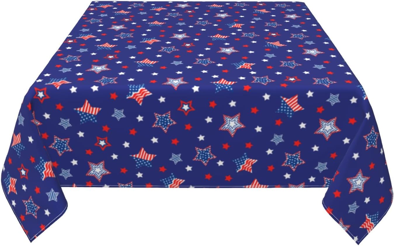 Mantel cuadrado azul marino Khope 54 x 54 pulgadas resistente al agua