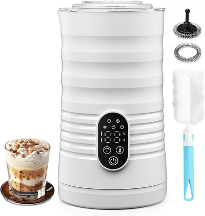 Espumador café con leche pantalla temperatura base sin quemaduras