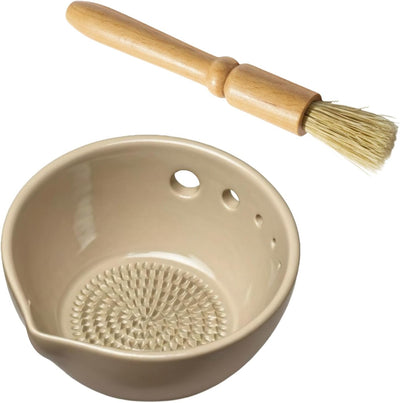 Plato rallador de ajo juego 2 piezas con cepillo